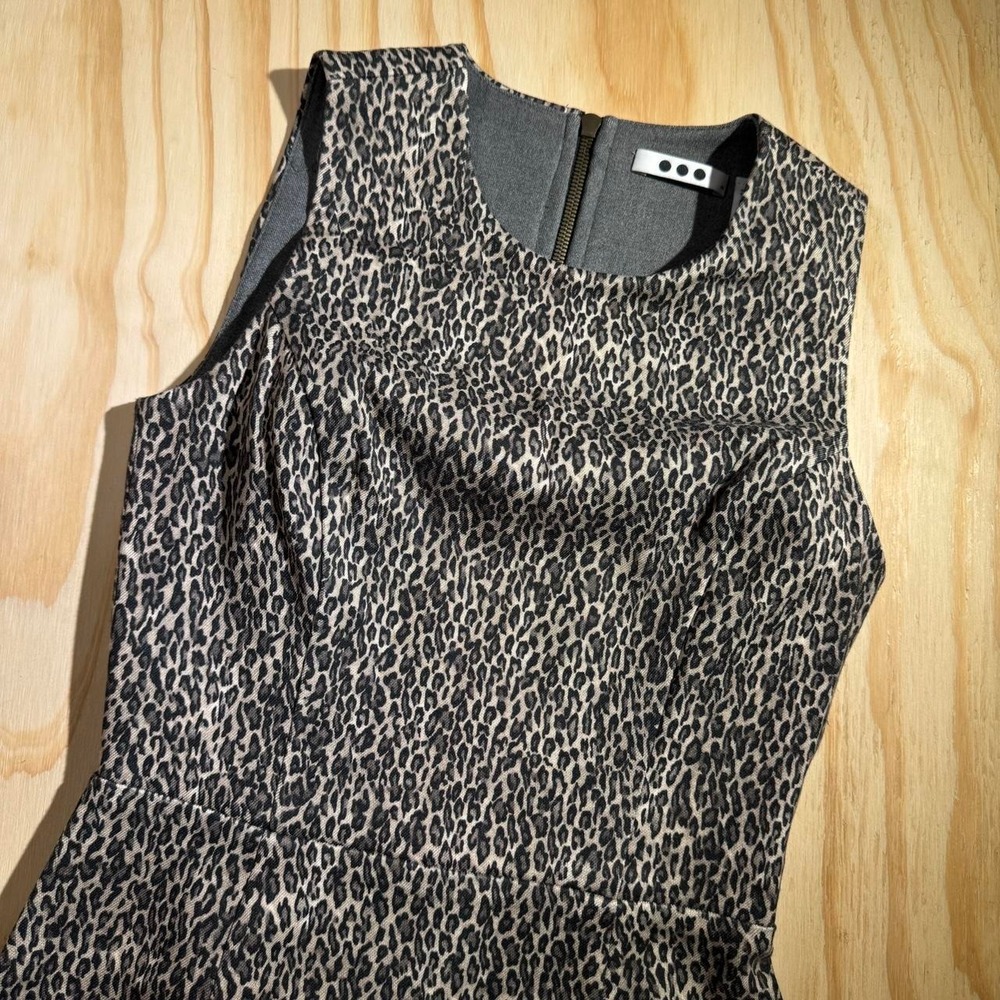 Three dots Leopard print midi dress